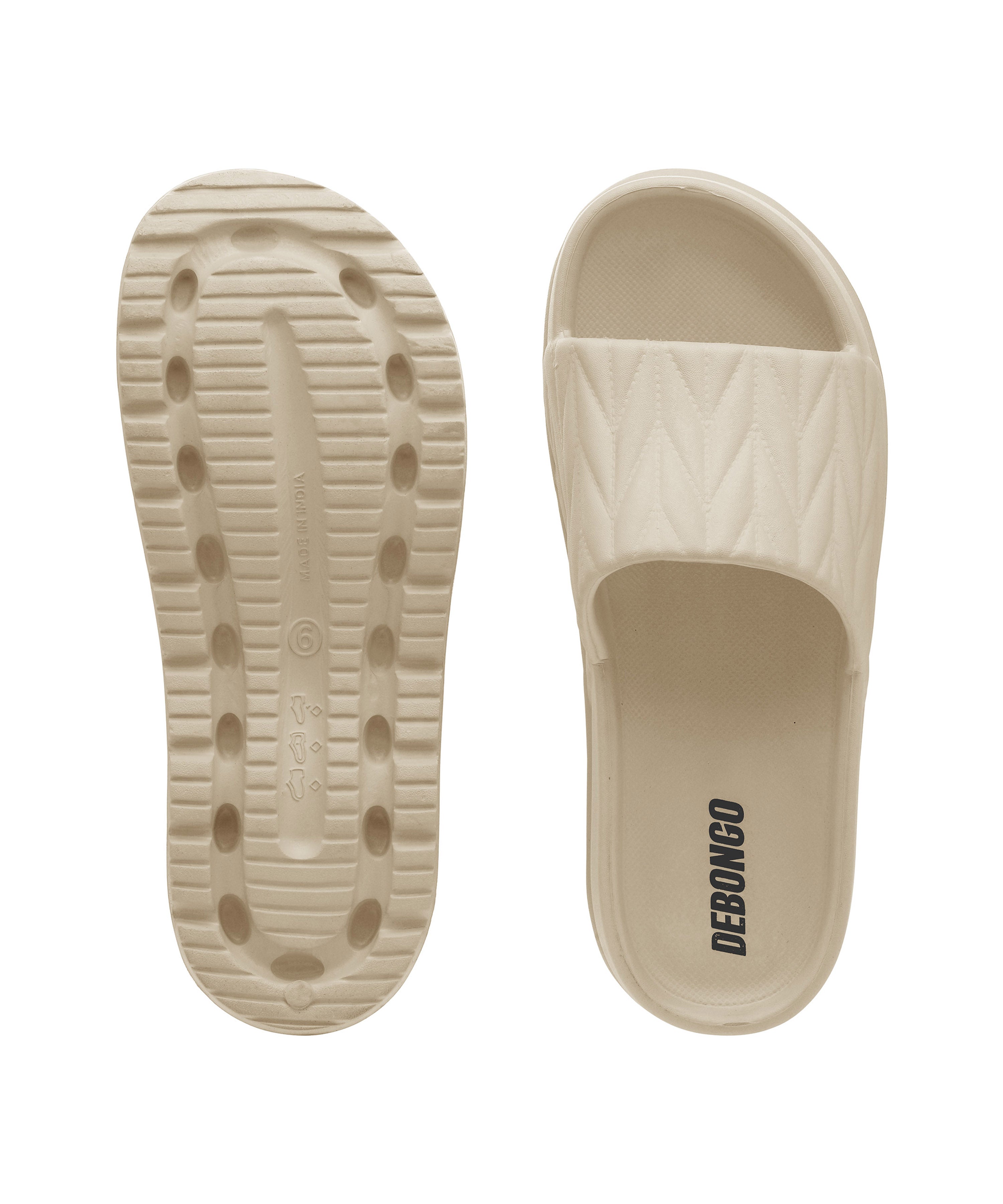 Textured Square-Toe Sliders for Women