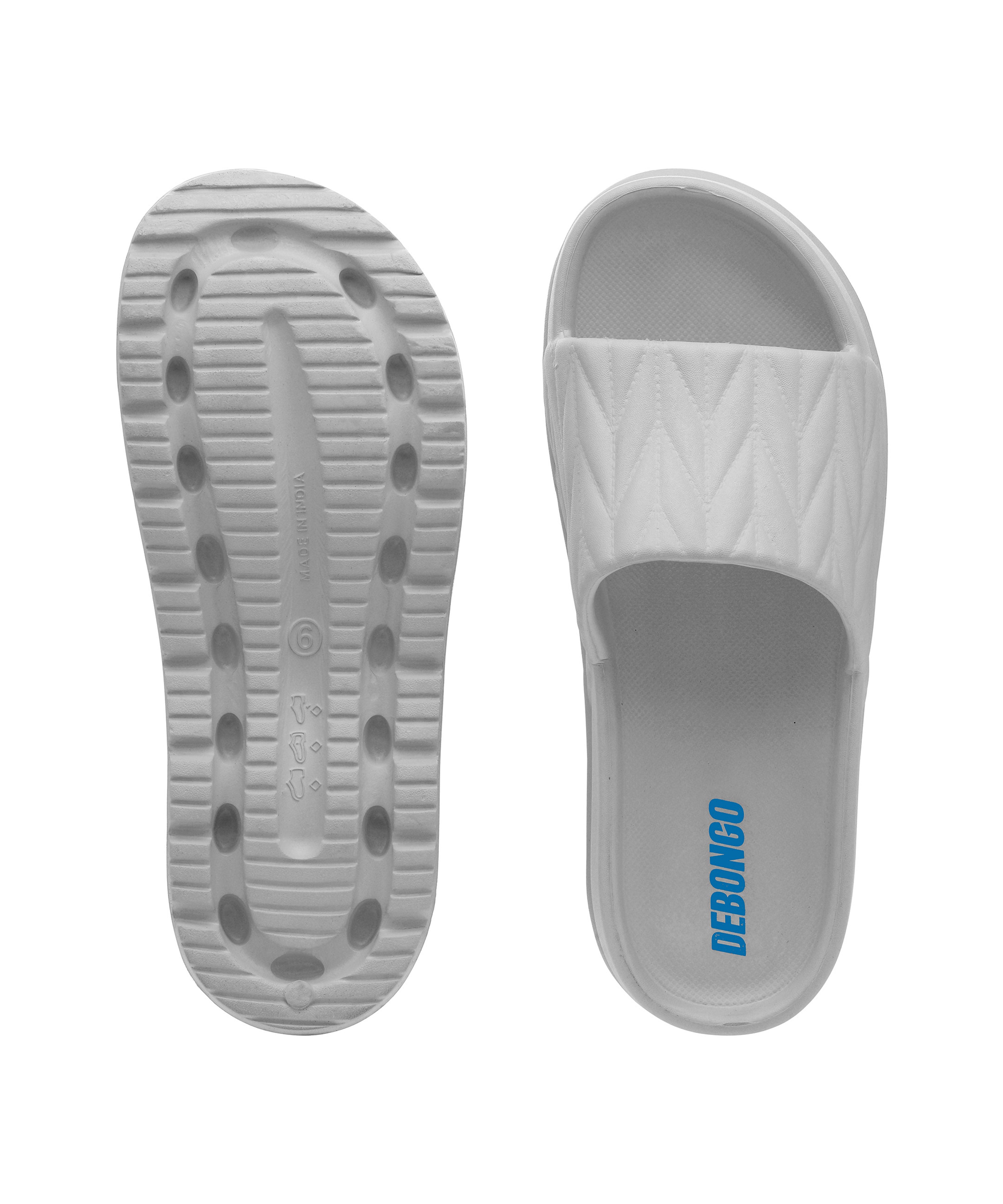 Textured Square-Toe Sliders for Women