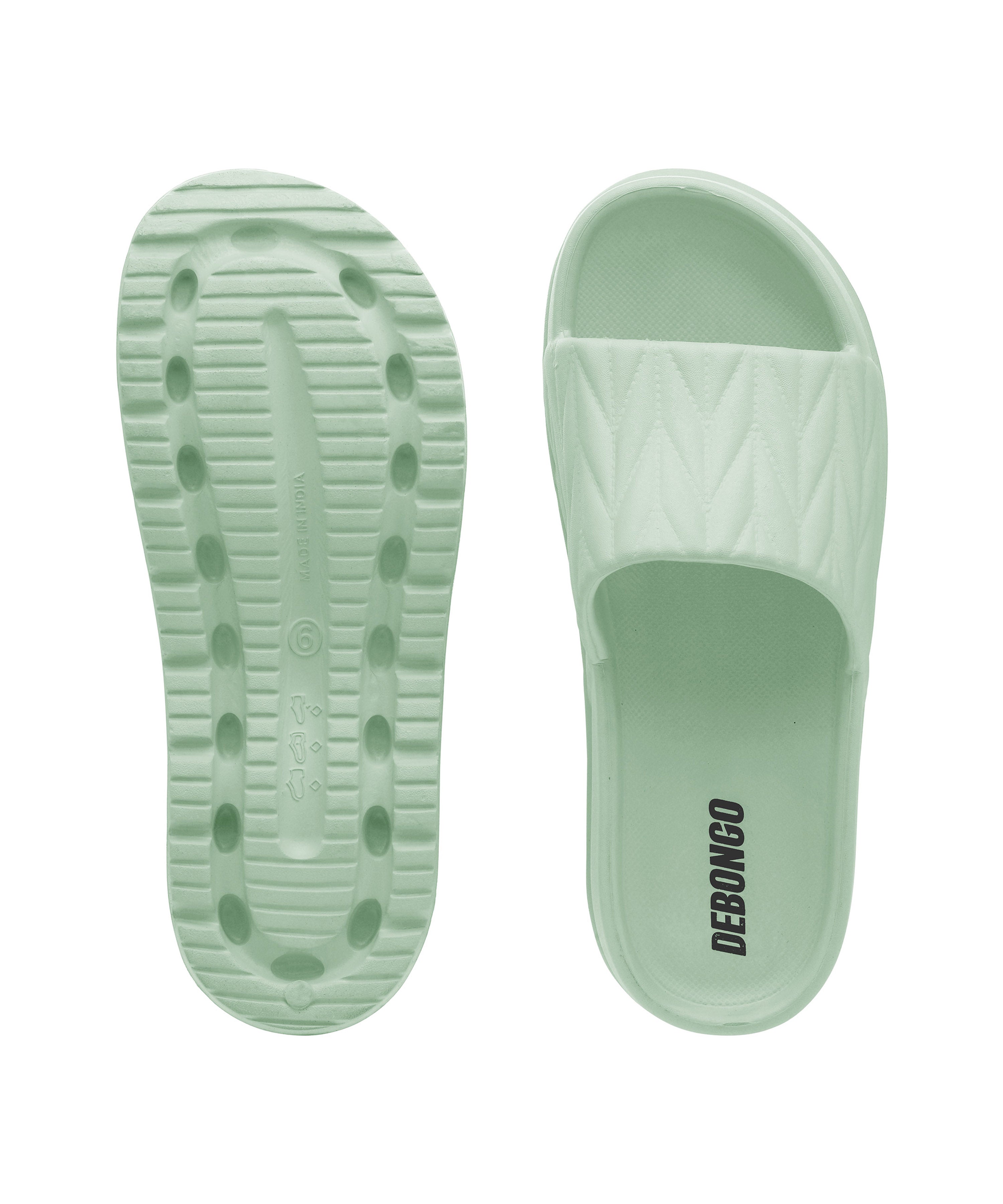 Textured Square-Toe Sliders for Women