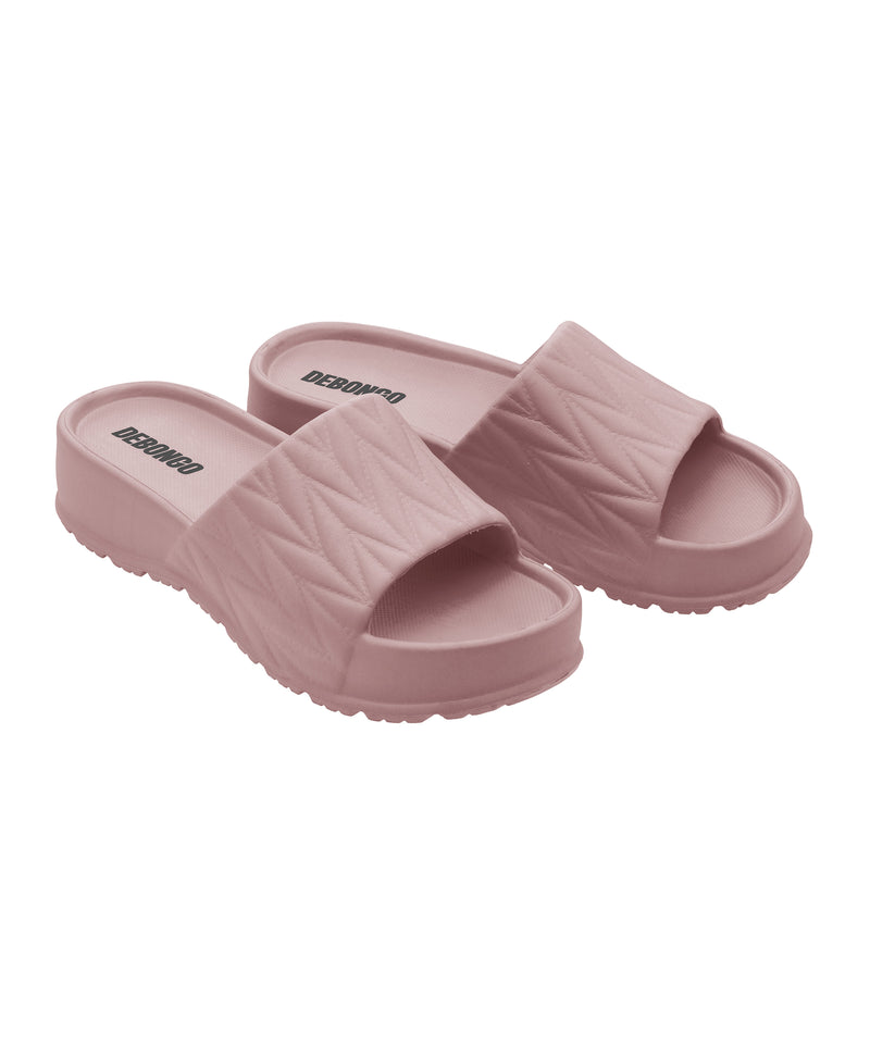 Debongo Women Textured Square-Toe Sliders| Ultra-Soft Sandals