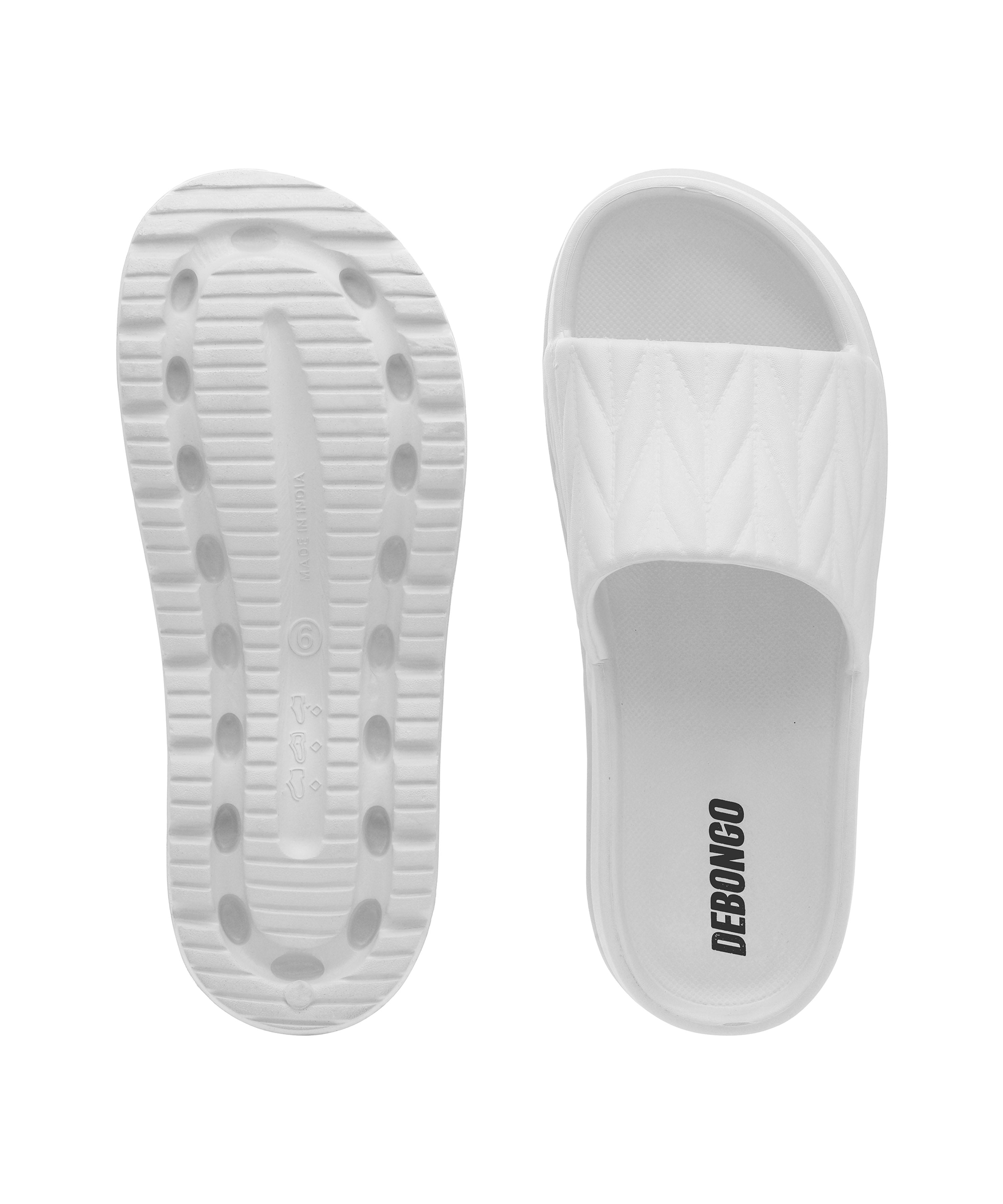 Textured Square-Toe Sliders for Women