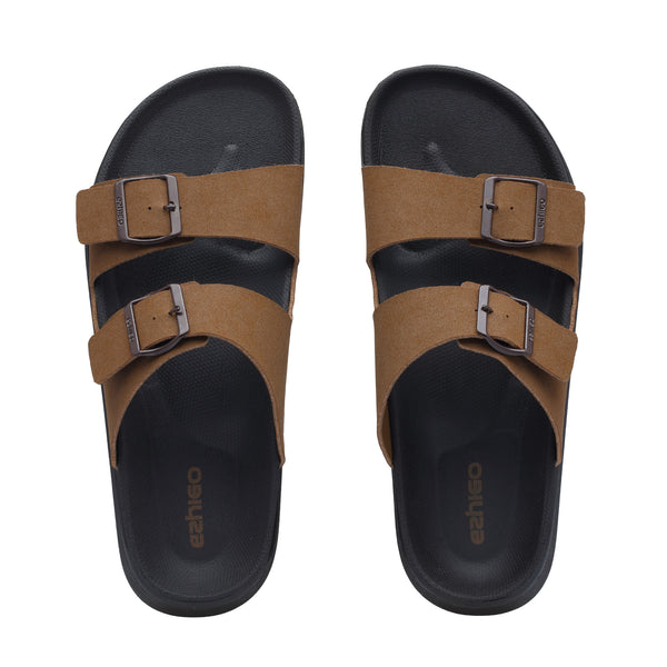 Ezhigo Men’s Soft Velcro Slide