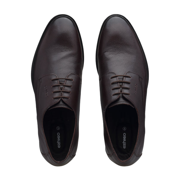 Ezhigo Men’s Premium Derby Formal Shoe - Brown