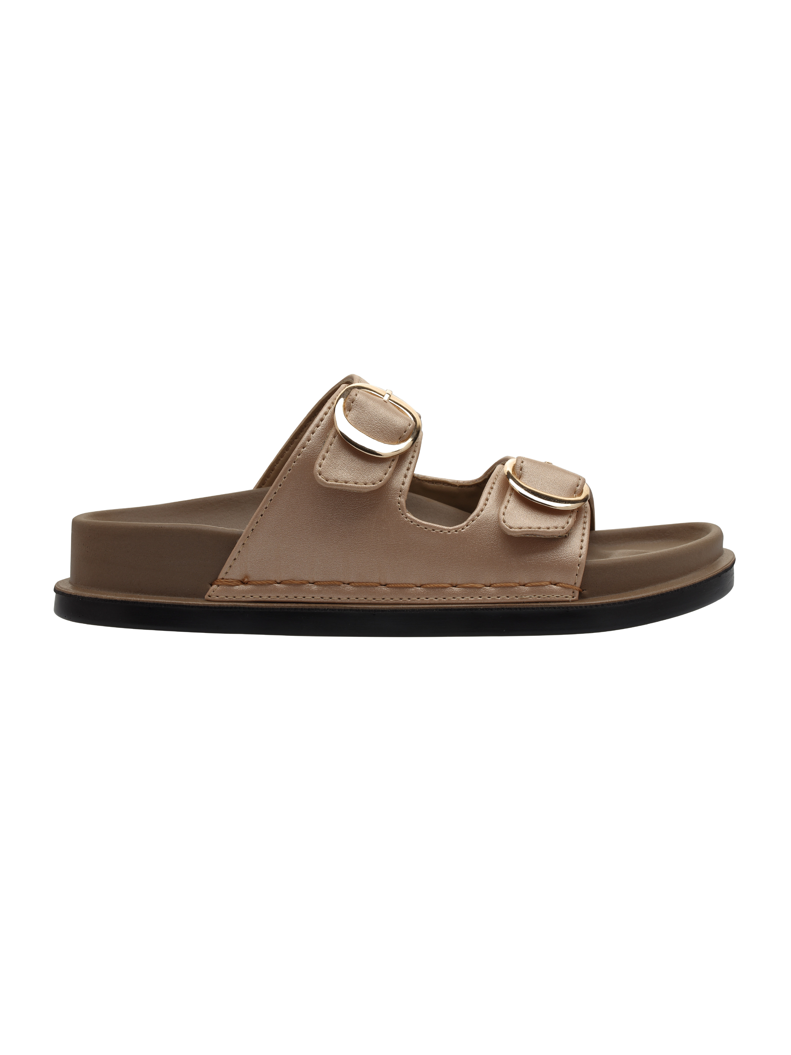 Women's Double-Buckle Slip Sandals