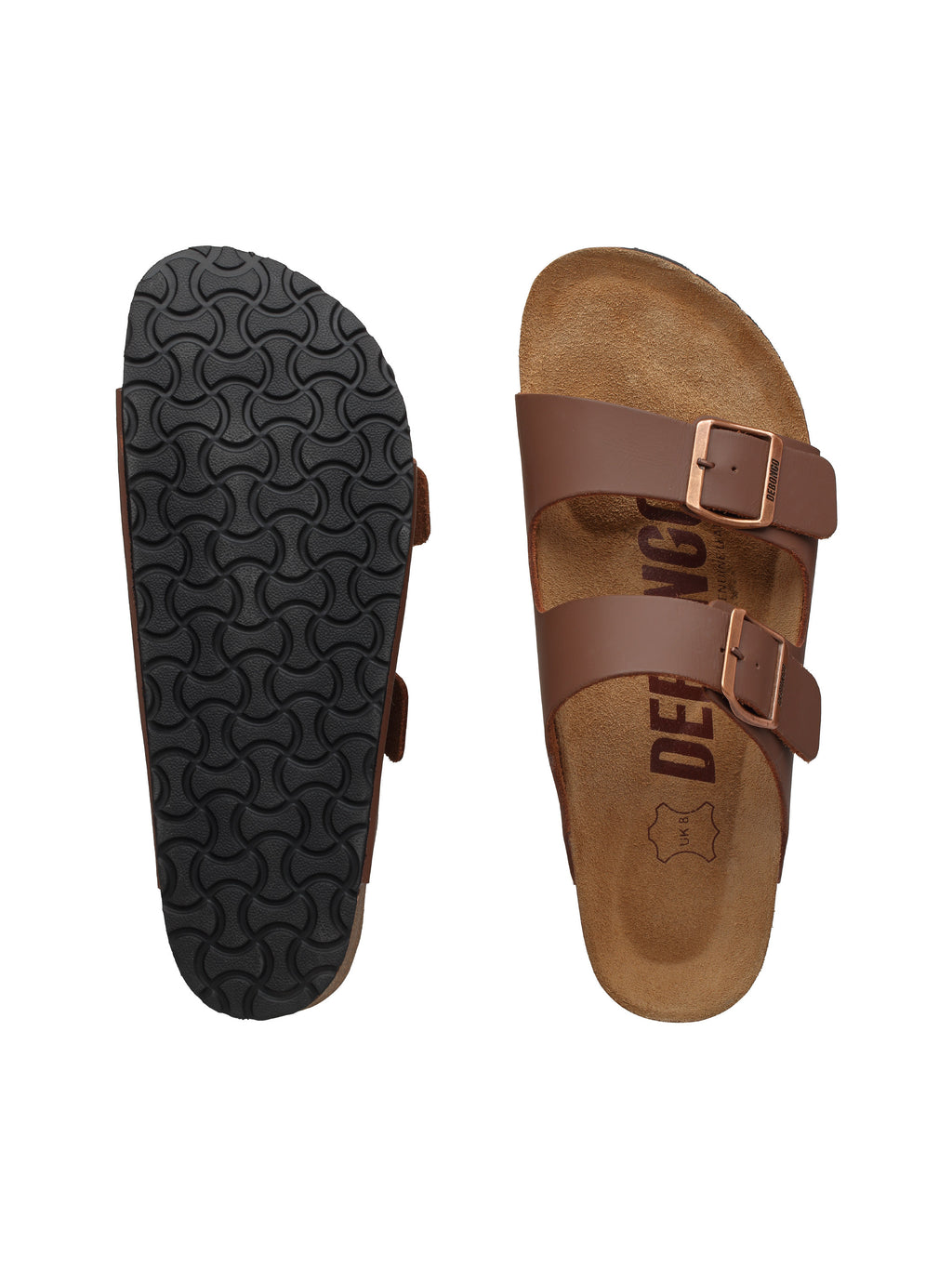 Debongo Men’s Genuine Leather Sandals | Cork Sole Comfort Footwear