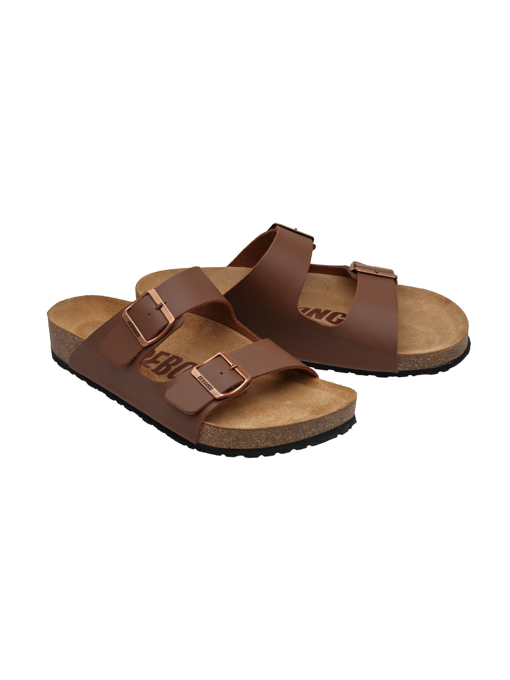 Debongo Men’s Genuine Leather Sandals | Cork Sole Comfort Footwear