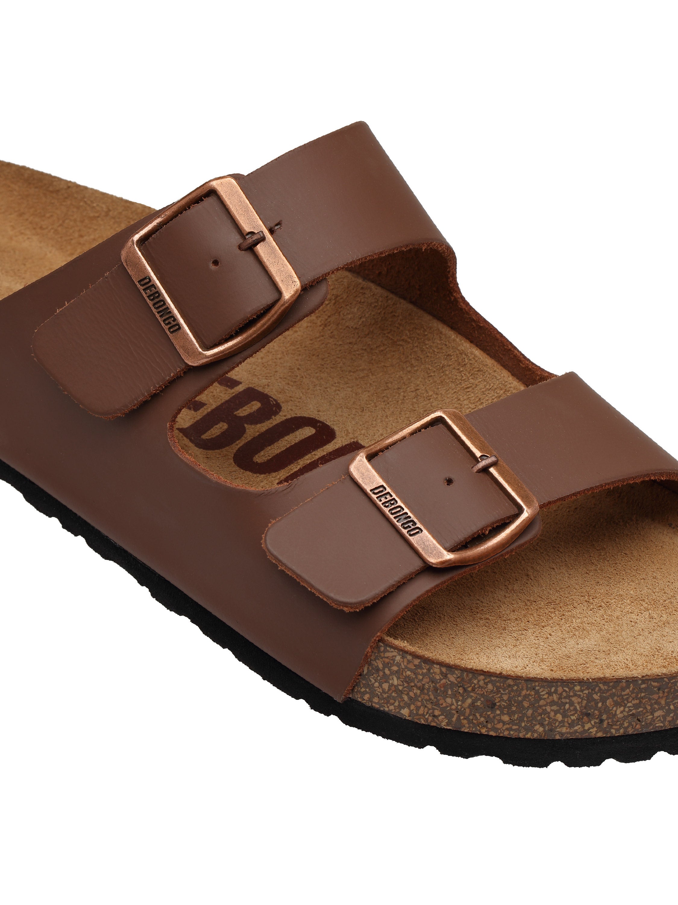 Debongo Men’s Genuine Leather Sandals | Cork Sole Comfort Footwear