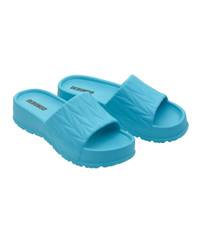 Textured Square-Toe Sliders for Women