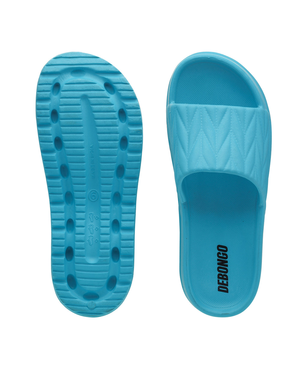 Textured Square-Toe Sliders for Women