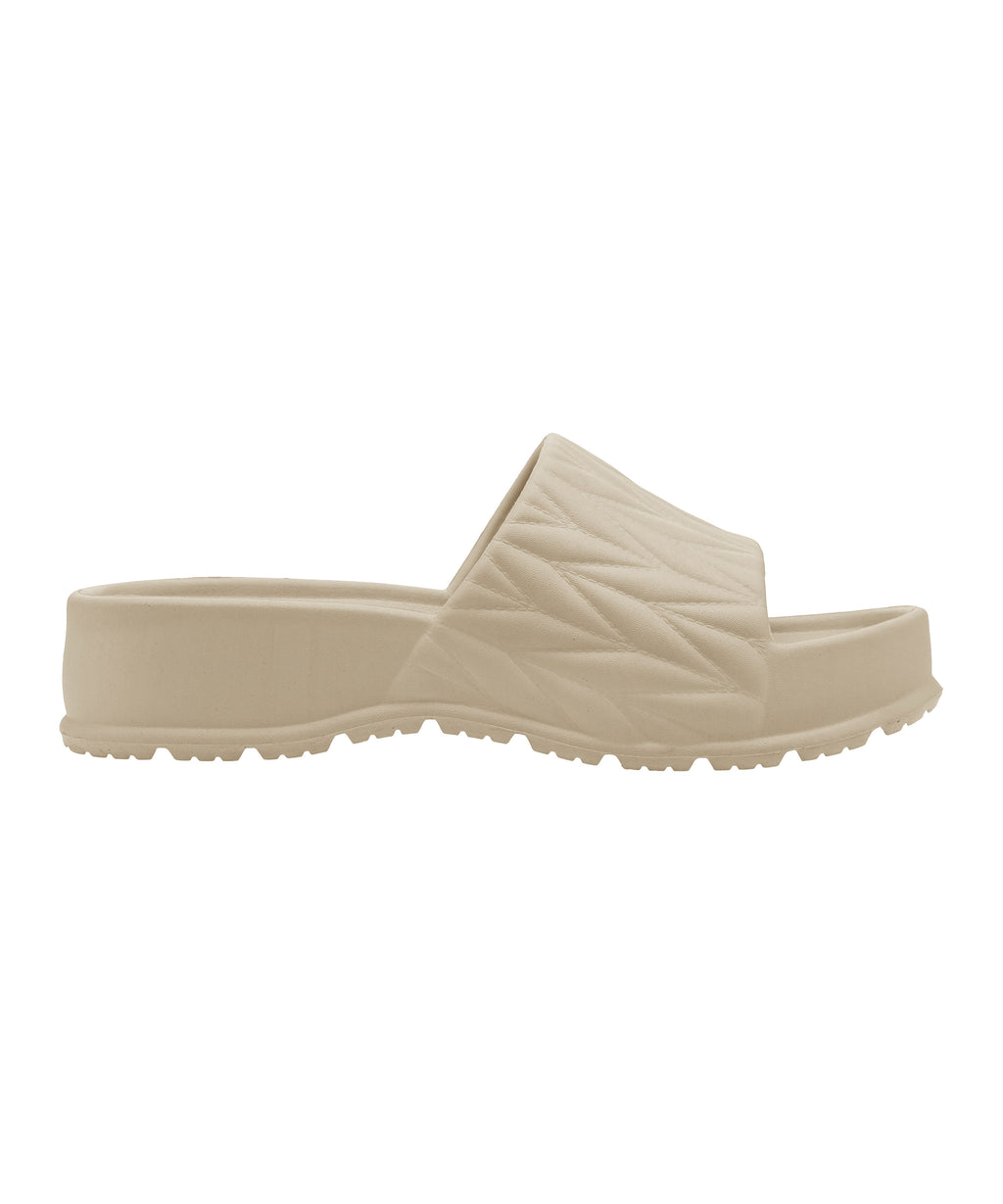 Textured Square-Toe Sliders for Women
