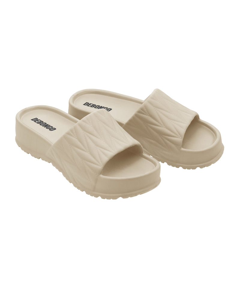 Textured Square-Toe Sliders for Women