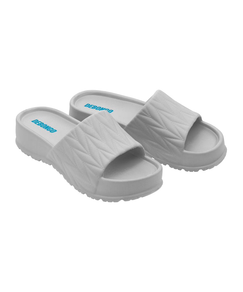 Textured Square-Toe Sliders for Women