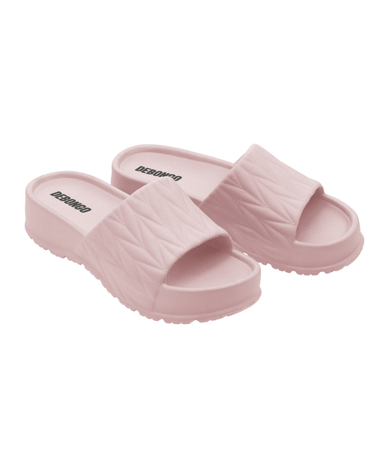 Textured Square-Toe Sliders for Women