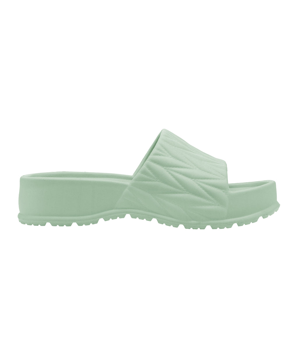 Textured Square-Toe Sliders for Women