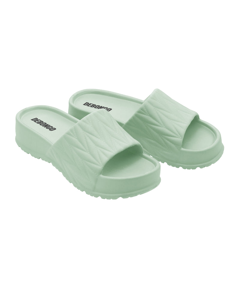 Textured Square-Toe Sliders for Women