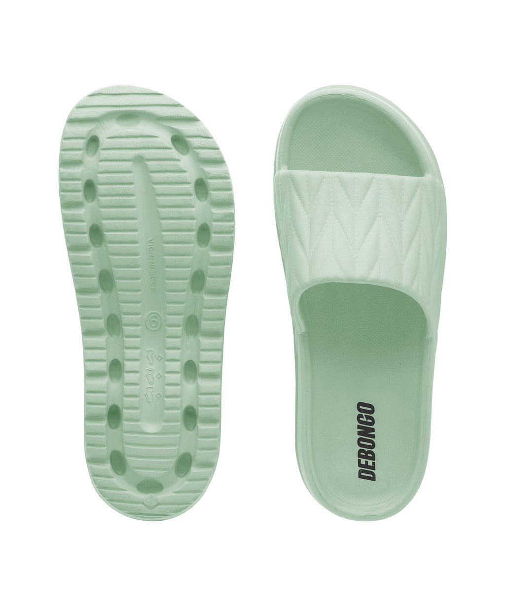 Textured Square-Toe Sliders for Women