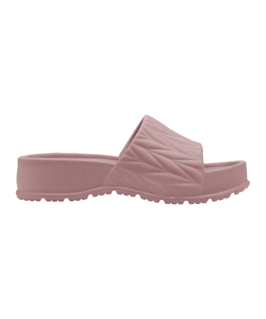 Textured Square-Toe Sliders for Women