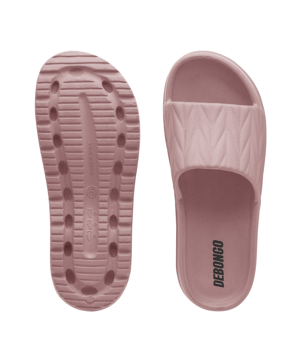 Textured Square-Toe Sliders for Women