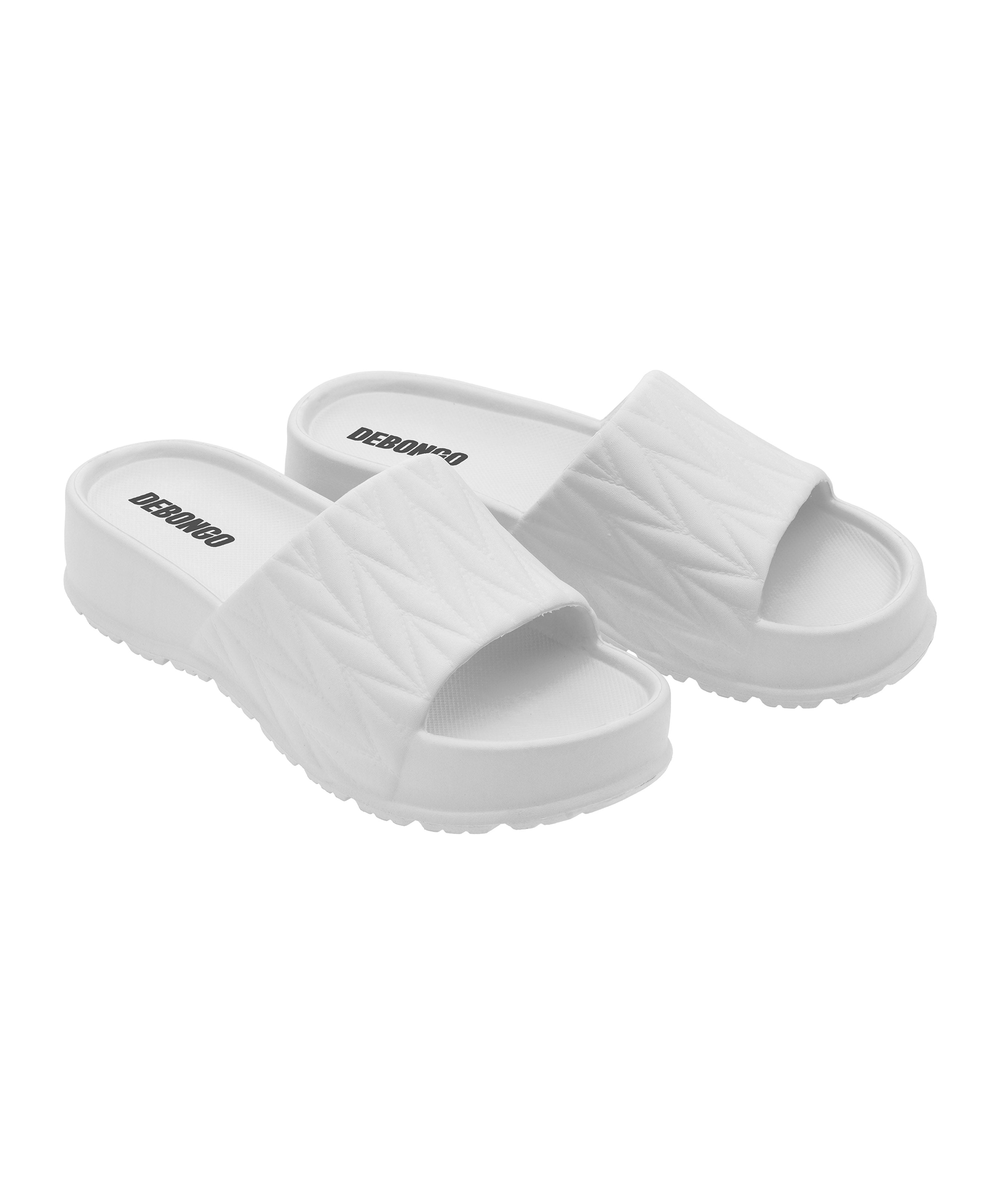 Textured Square-Toe Sliders for Women