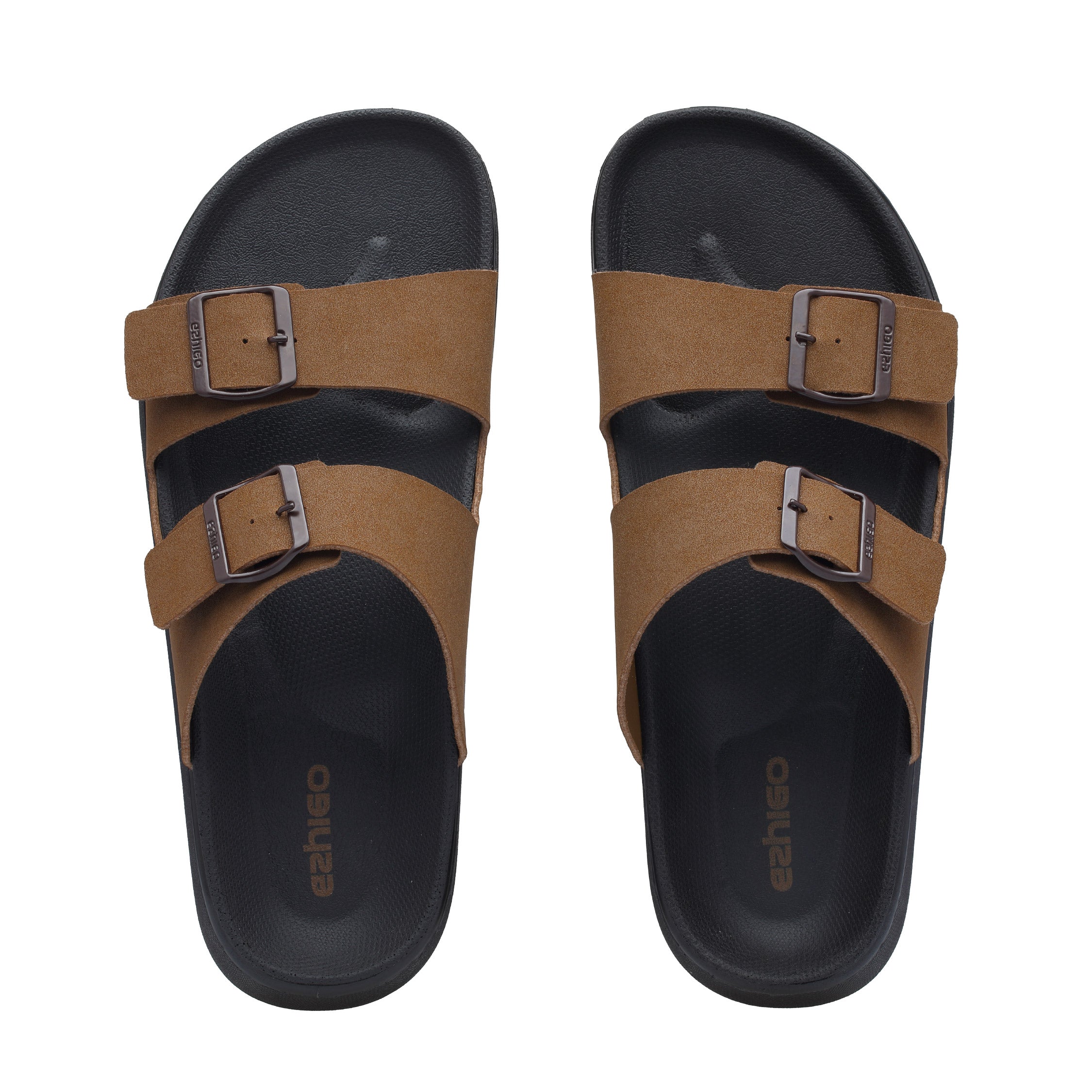 Ezhigo Men’s Soft Double-Buckle Slide Sandal