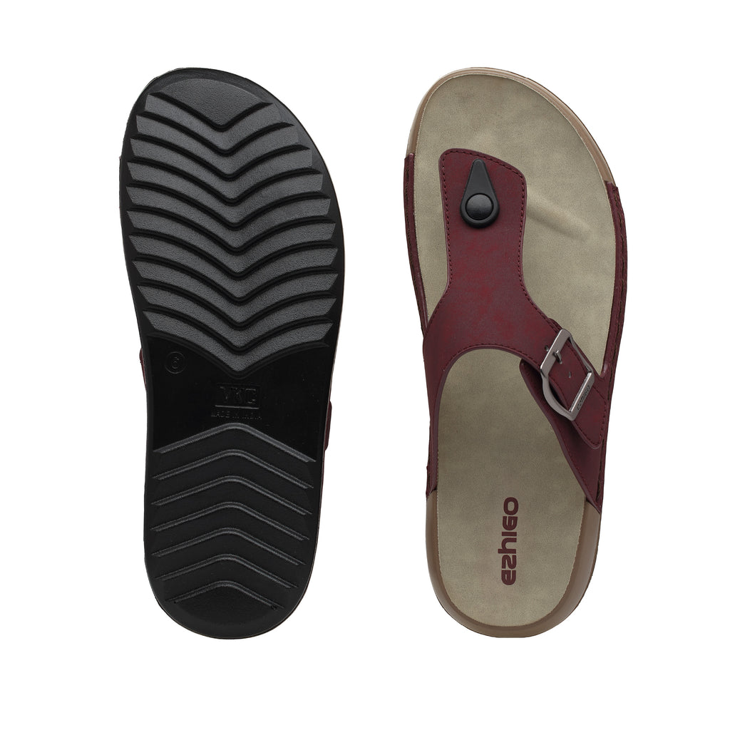 Ladies Cushioned T-Strap Sandals