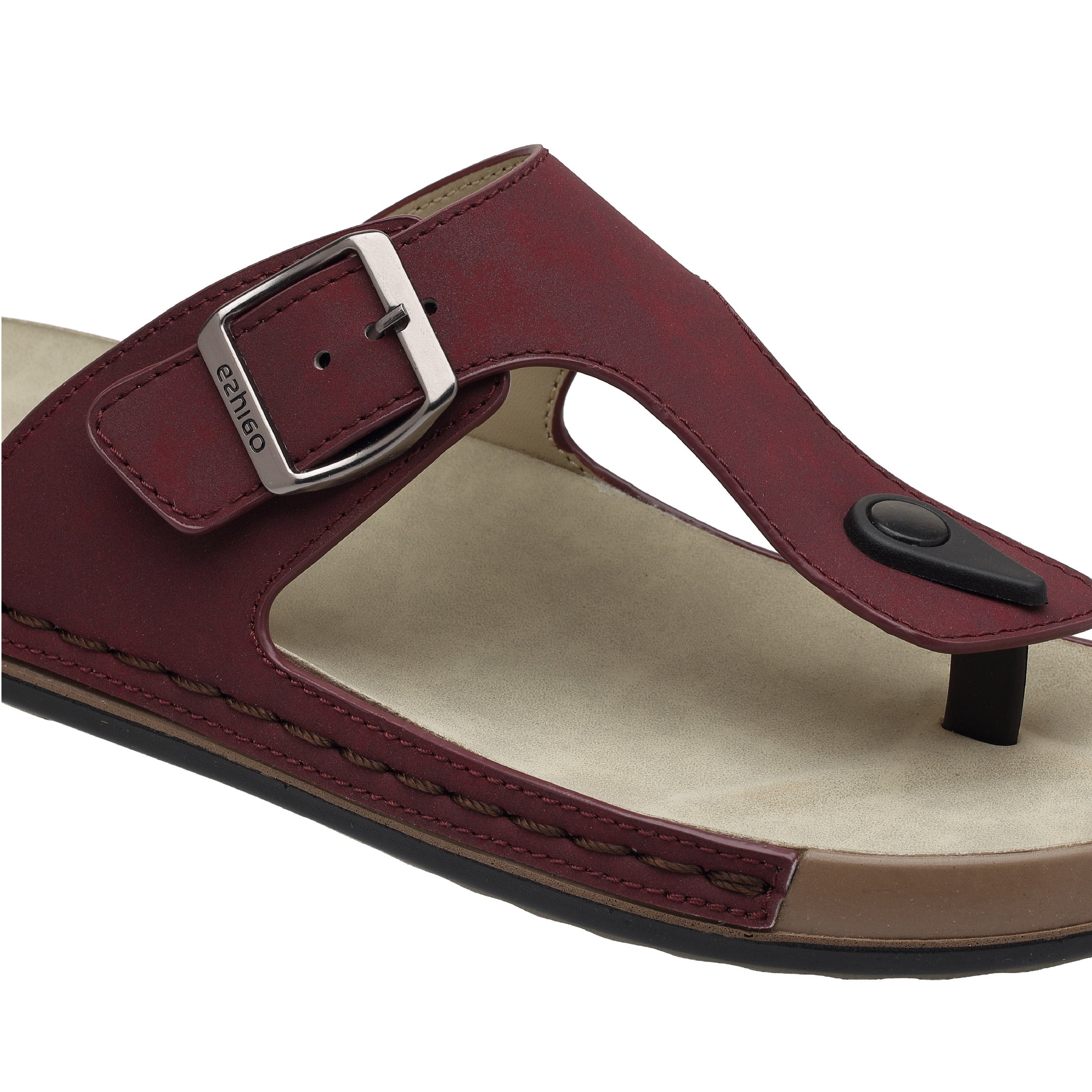 Ladies Cushioned T-Strap Sandals