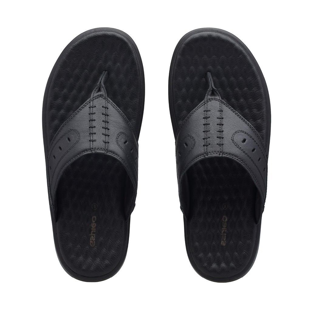Ezhigo Men’s Soft-Pad Leather Toe-Loop Sandal