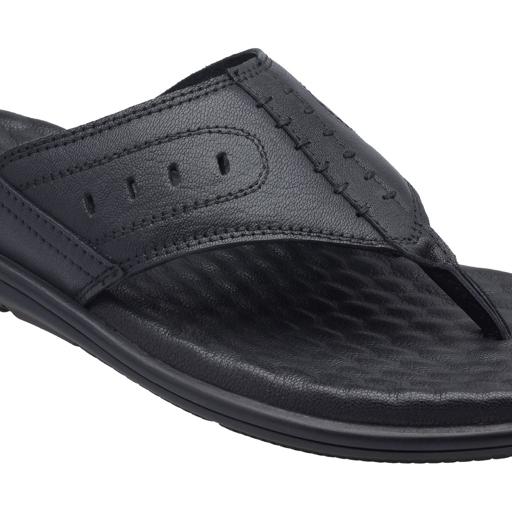 Ezhigo Men’s Soft-Pad Leather Toe-Loop Sandal