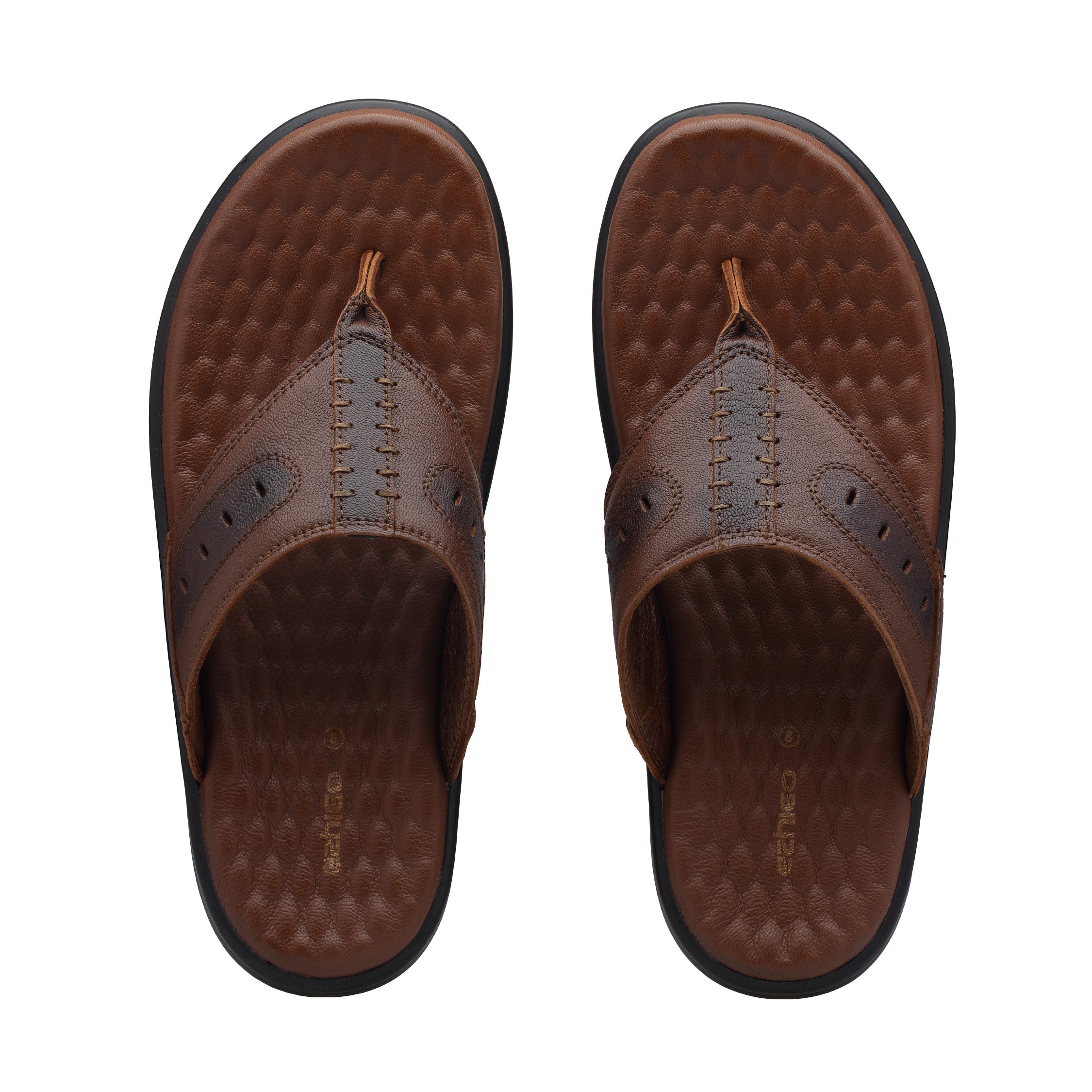Ezhigo Men’s Soft-Pad Leather Toe-Loop Sandal