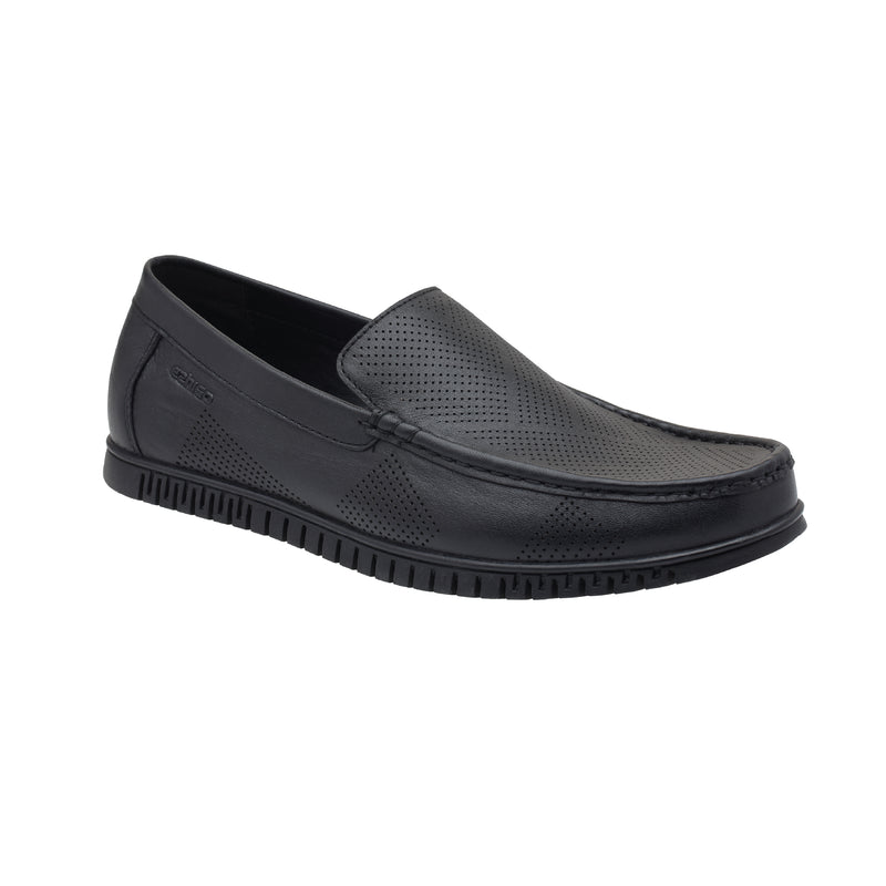 Ezhigo Men’s Perforated Leather Loafer