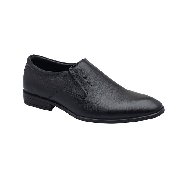 Ezhigo Men’s Slip-On Leather Formal Shoe - Black