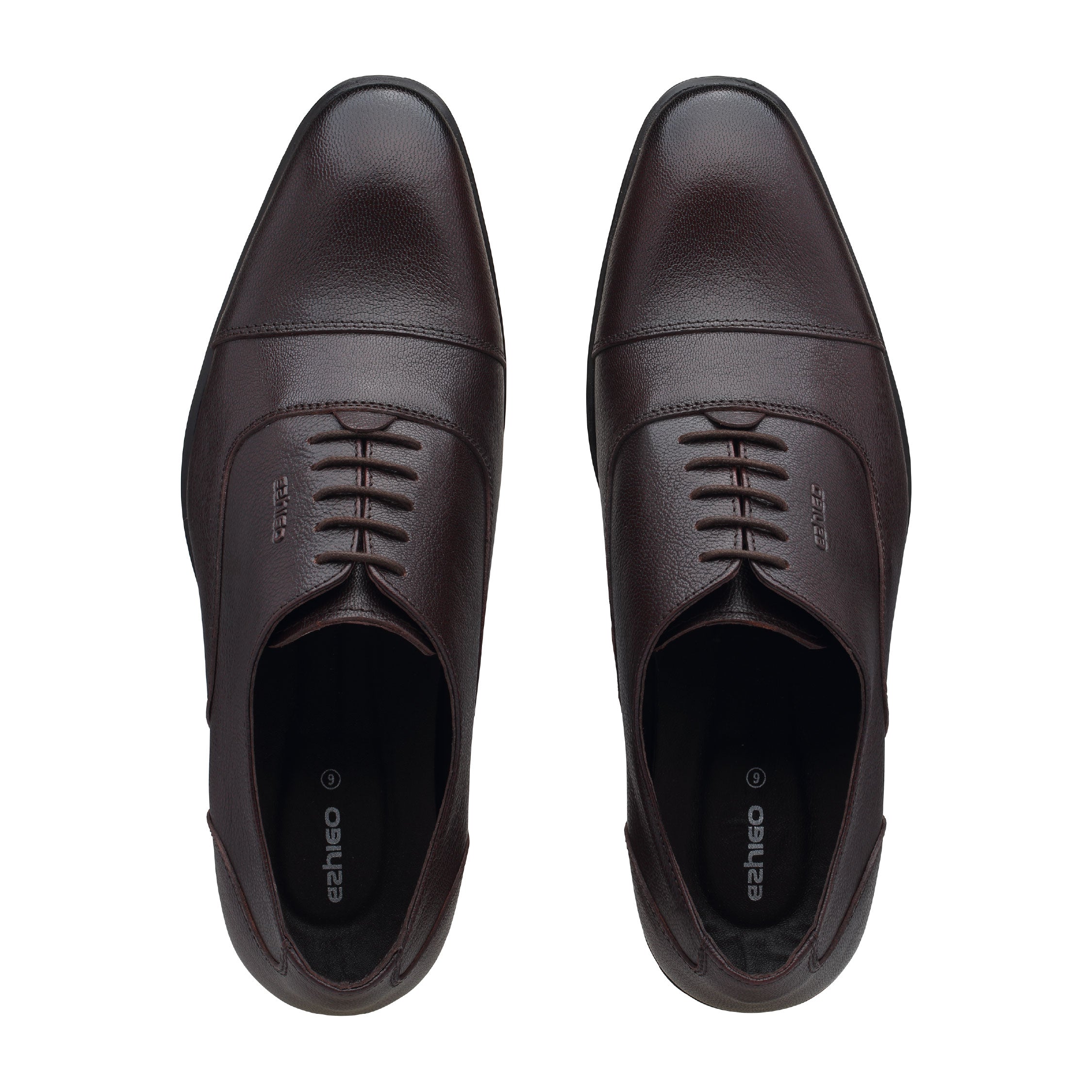 Ezhigo Men’s Cap-Toe Leather Formal Shoe
