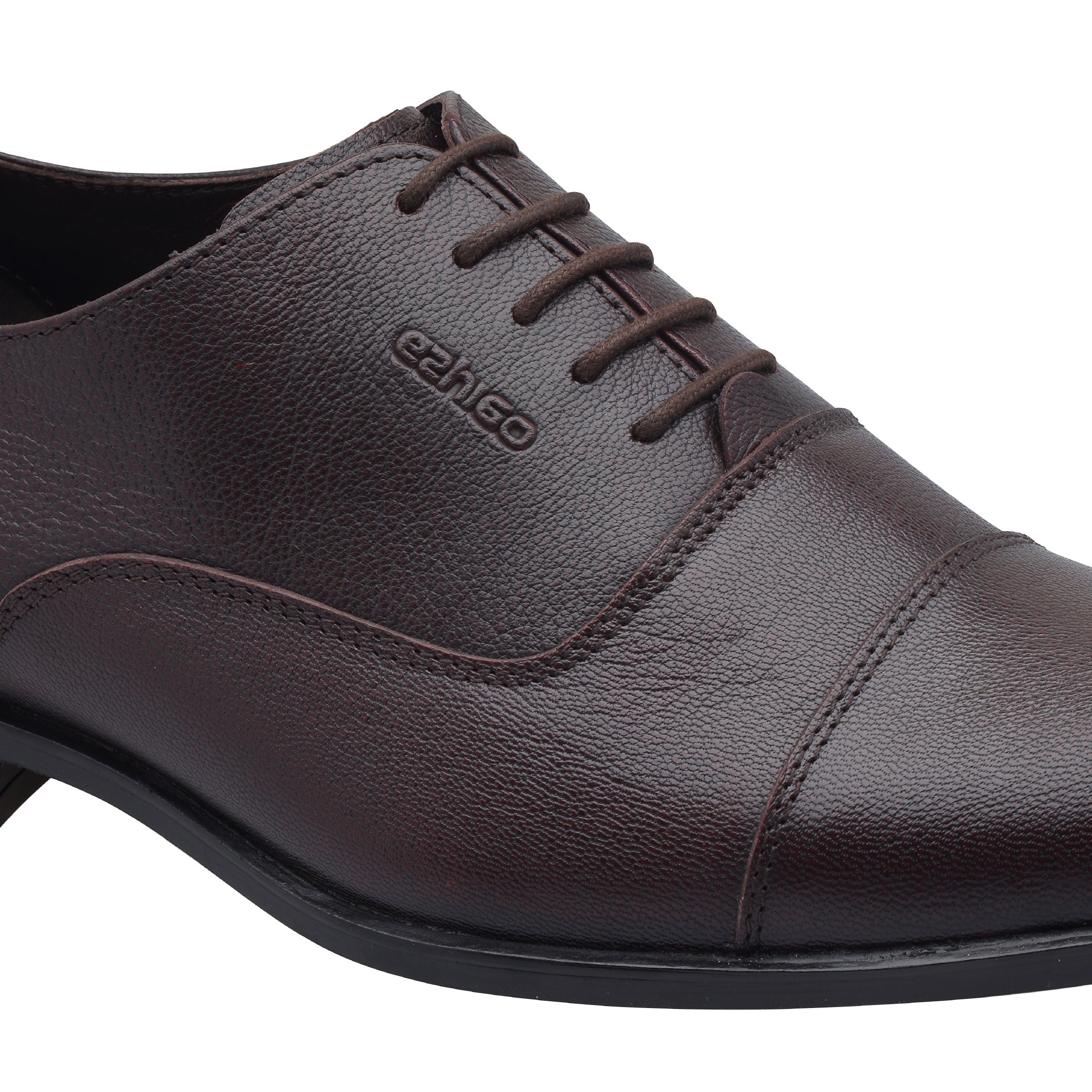 Ezhigo Men’s Cap-Toe Leather Formal Shoe