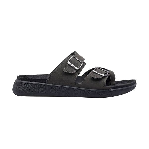 Ezhigo Men’s Classic Buckle Slide - Charcoal Grey